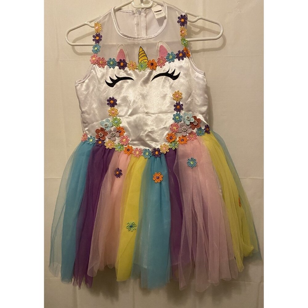 Spooktacular Creations Girls Size Large Unicorn Halloween Costume Dress Tutu